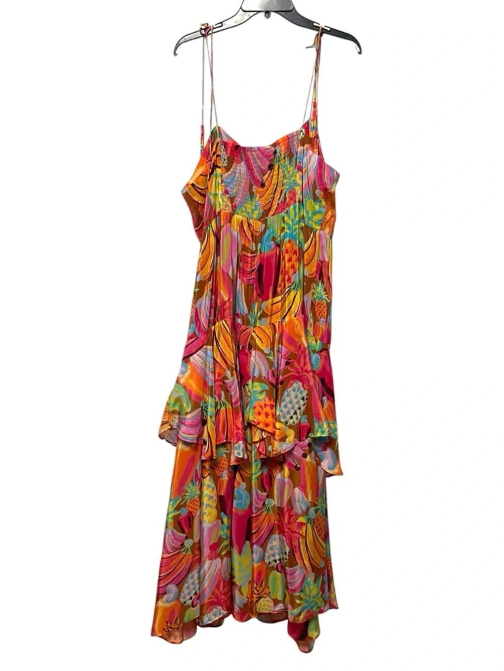 NWT FARM RIO Fruit Salad Ruffle Tiered Maxi Dress XL - Picture 7 of 10